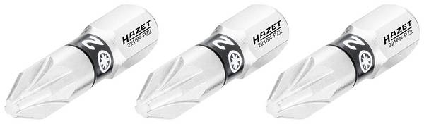 Hazet 2216N-PZ2/3 2216N-PZ2/3 Kruis-bit Aandrijving: 1/4" (6,3 mm) Uitvoering: Kruiskop Pozidriv 2 25 mm