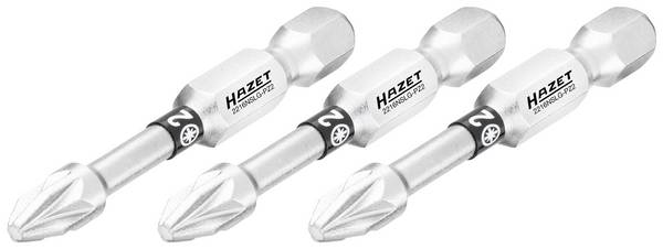 Hazet 2216NSLG-PZ2/3 2216NSLG-PZ2/3 Kruis-bit Aandrijving: 1/4" (6,3 mm) Uitvoering: Kruiskop Pozidriv 2 50 mm