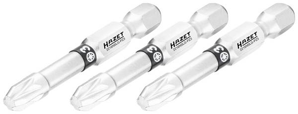 Hazet 2216NSLG-PZ3/3 2216NSLG-PZ3/3 Kruis-bit Aandrijving: 1/4" (6,3 mm) Uitvoering: Kruiskop Pozidriv 3 50 mm