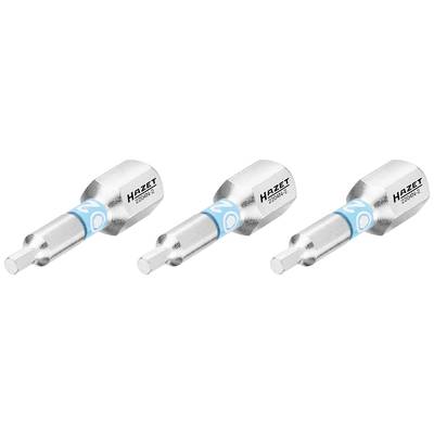 Drie zilveren Torx-bits met de opdruk 'HAZET T20x30'.