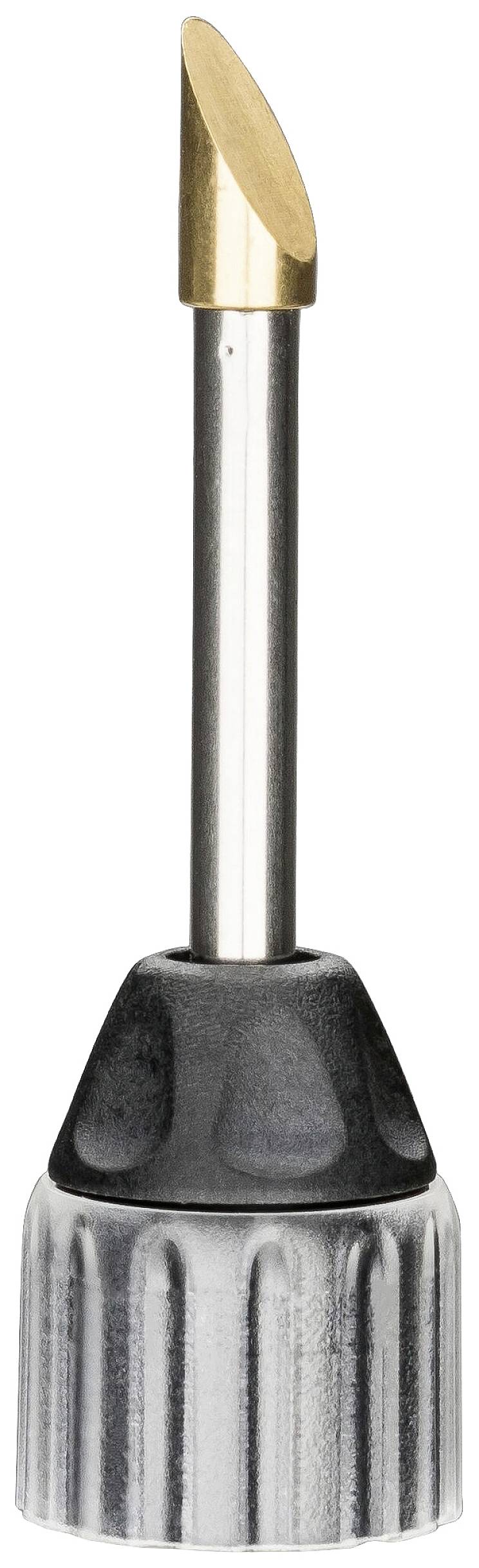 Boren met goudkleurige punt en zilveren schacht, geschikt voor speciale toepassingen in de mechanica of ambachtelijke werkzaamheden.