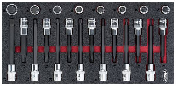 Vigor V5091 V5091 Schroevendraaierbitset  1/2" (12,5 mm)