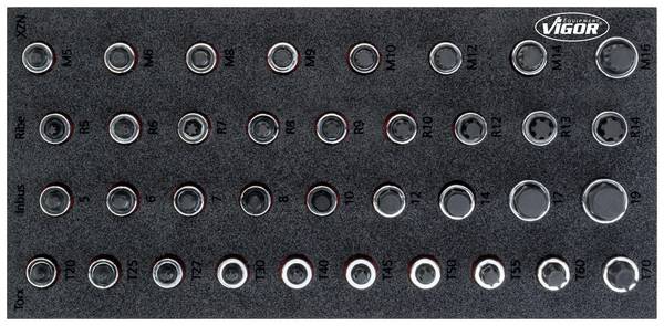 Vigor V5099 V5099 Schroevendraaierbitset  1/2" (12,5 mm)