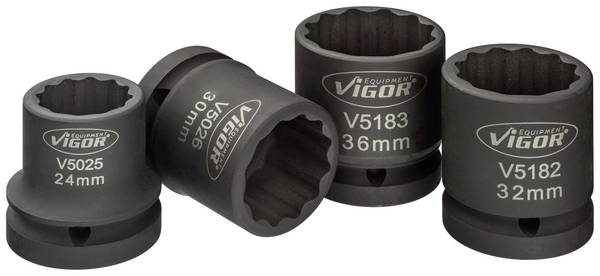 Vigor V5024 V5024 Slagadapterset  3/4" (20 mm)