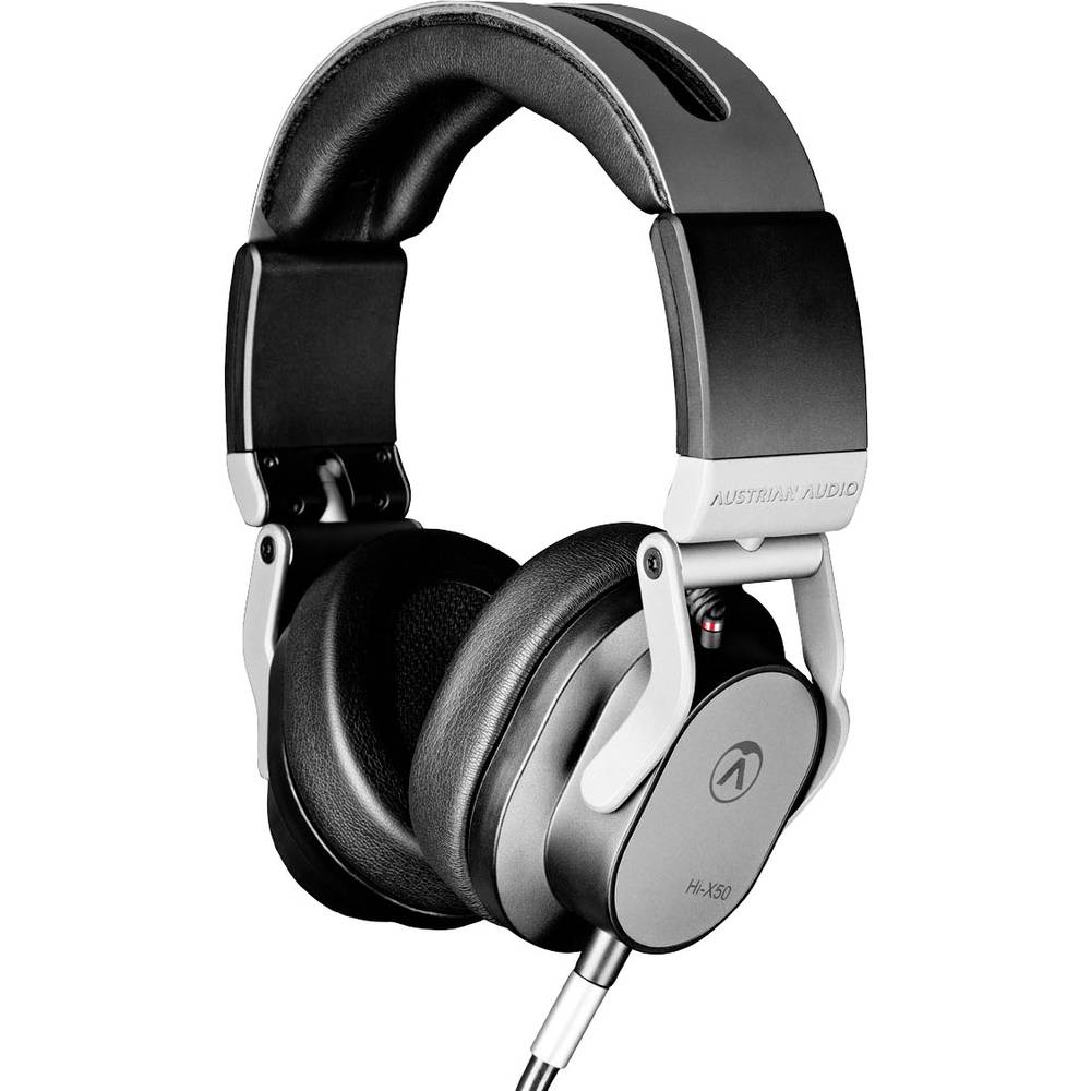 Austrian Audio Hi-X50 Over Ear koptelefoon HiFi Kabel Stereo Zwart/zilver