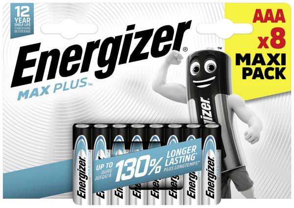 Energizer Max Plus AAA batterij (potlood) Alkaline 1.5 V 8 stuk(s)