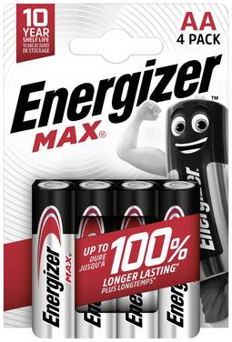 Energizer Max AA batterij (penlite) Alkaline  1.5 V 4 stuk(s)