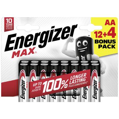 Energizer Max AA batterij (penlite) Alkaline  1.5 V 16 stuk(s)