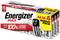 'Energizer MAX' batterijverpakking, AA 18+6 bonusverpakking, belooft tot 100% langere levensduur. Verpakking met mascottegelijkende figuur.