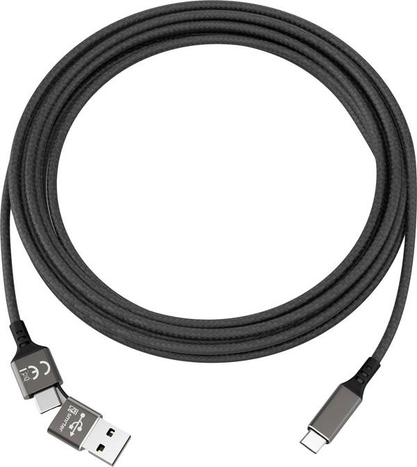 Smrter SMRTER_SPEEDY_C_BK USB-kabel USB 2.0 USB-C stekker, USB-C stekker 1.00 m Meerdere kleuren Met USB