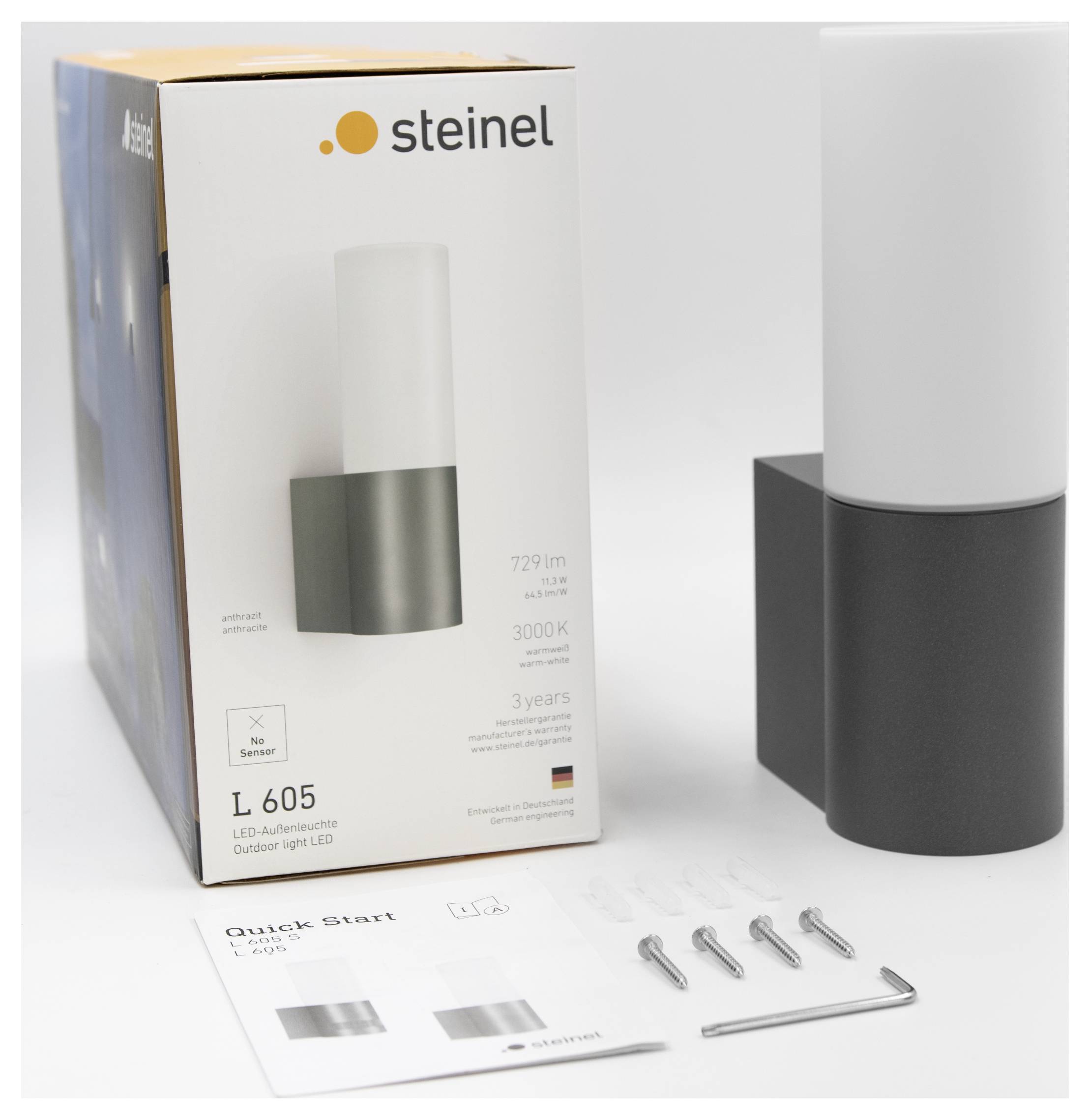 Steinel L605 M ANT 069506 Buitenlamp (wand) LED Zonder 11.3 W Antraciet-7