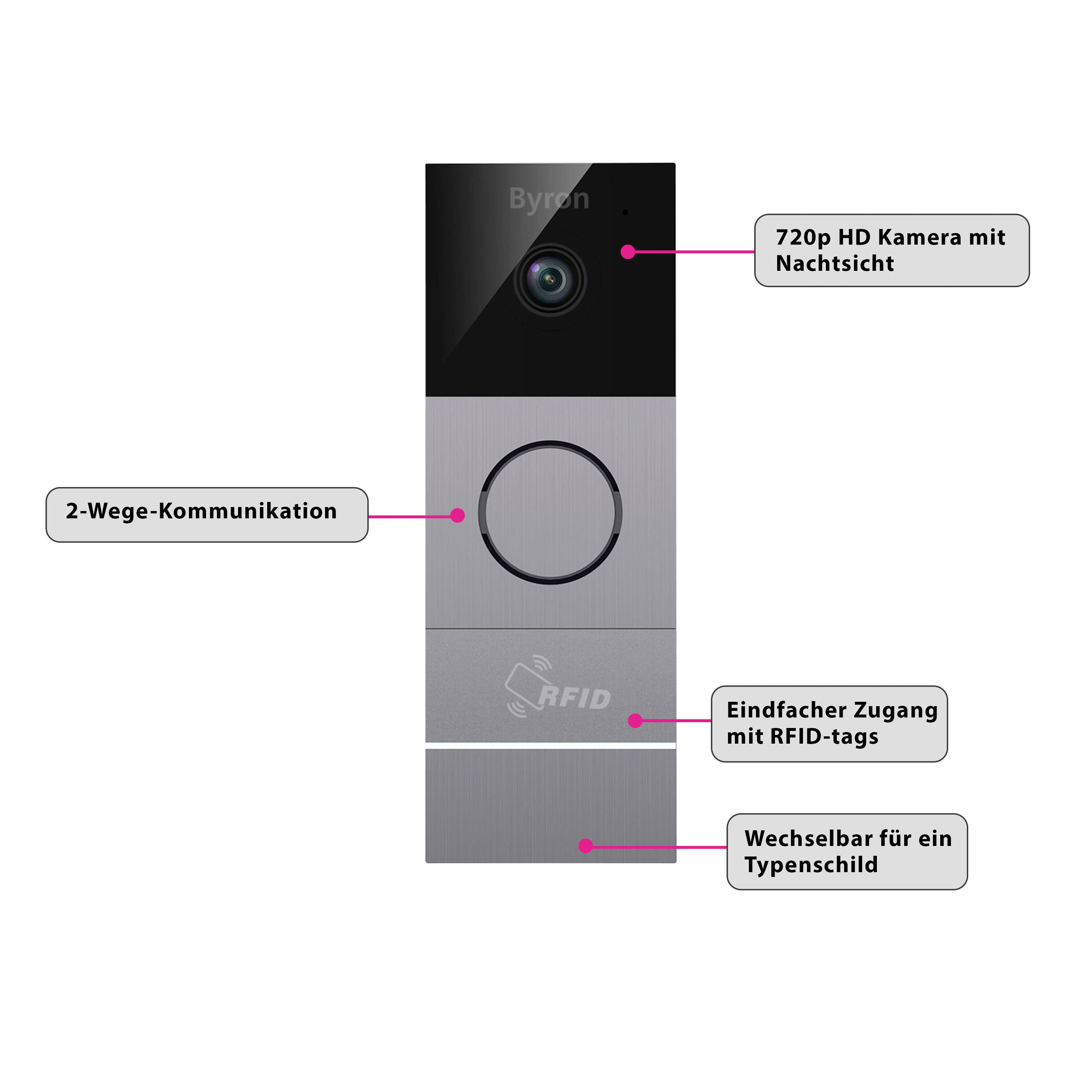 Byron DIC-23312 Complete set voor Video-deurintercom WiFi-5