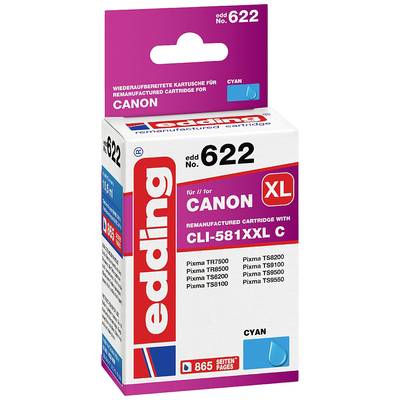 Edding Cartridge vervangt Canon CLI-581XXLC Compatibel  Cyaan EDD-622 18-622