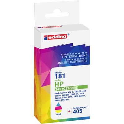 Edding Inktcartridge vervangt HP 343 (C8766EE) Compatibel Kleur EDD-181 18-181-0