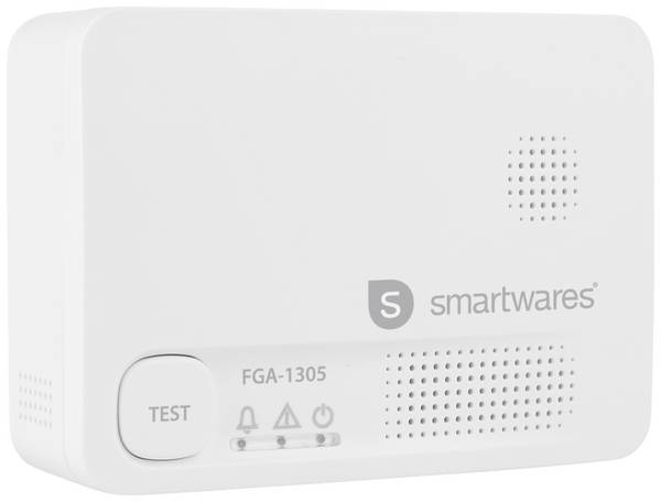 Smartwares FGA-13051 Koolmonoxidemelder  Incl. batterij (5 jaar) werkt op batterijen Detectie van Koolmonoxide
