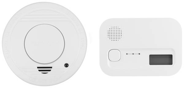 Smartwares FSE-19204 Rook- en koolmonoxidemelder   werkt op batterijen Detectie van Rook, Koolmonoxide