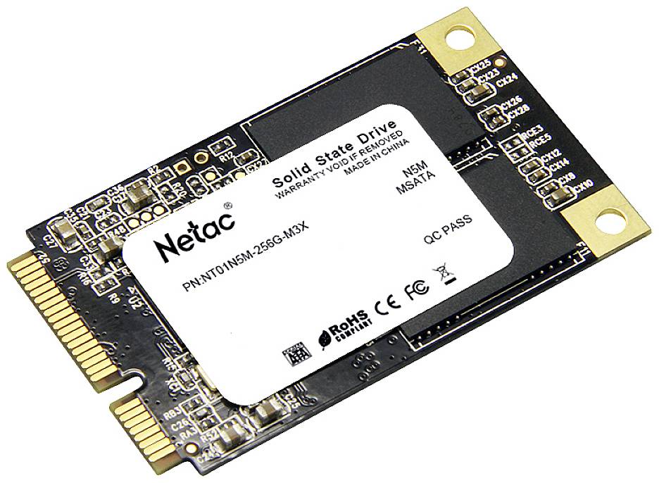 'Solid State Drive (SSD) in M.2-formaat van Netac, model M5M met 256GB capaciteit, geschikt voor snelle gegevenstoegang.'