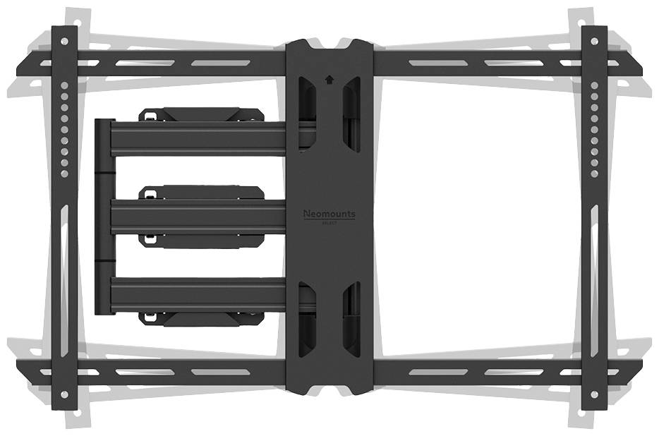 Wandsteun voor televisie, geschikt voor verschillende schermformaten, met verstelbare arm en stevige metalen constructie.