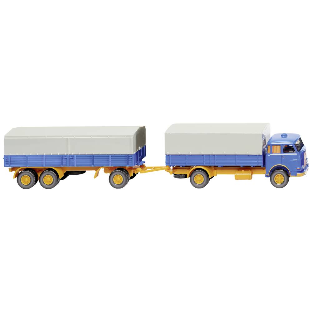 Wiking 041604 H0 Vrachtwagen MAN Trekker-opleggercombinatie met laadbakken Pausbacke