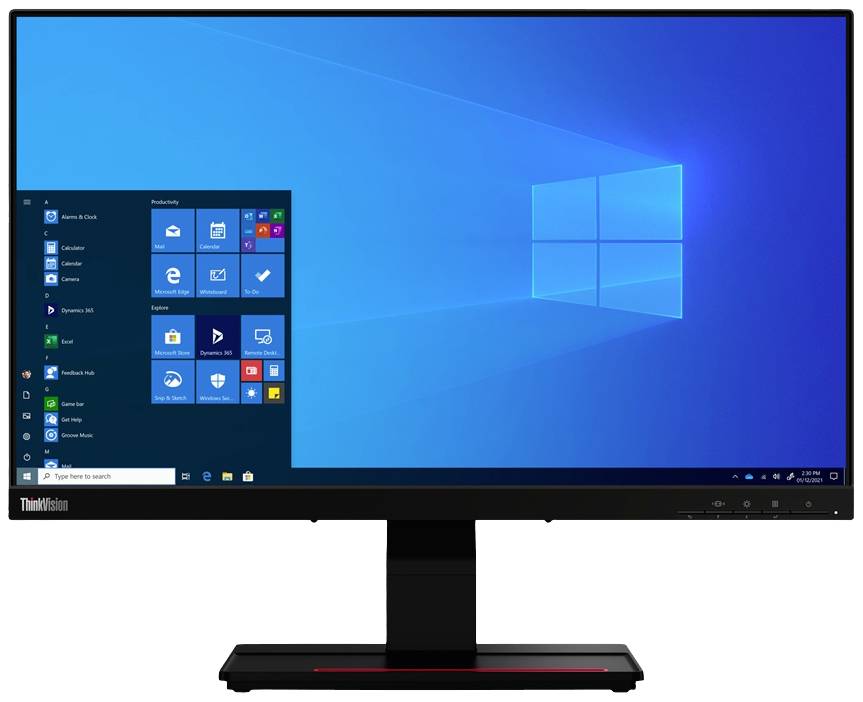 Een computerscherm toont het Windows 10-bureaublad met startmenu en verschillende toepassingspictogrammen, waaronder Microsoft Edge en Mail.