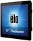 Een 17-inch touchscreen-monitor met het 'elo' logo op een blauwe achtergrond.