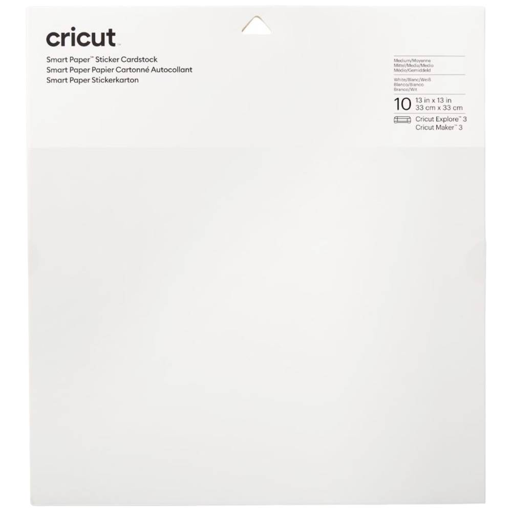 Cricut Smart Sticker Cardstock 33x33cm 10 sheets (White)