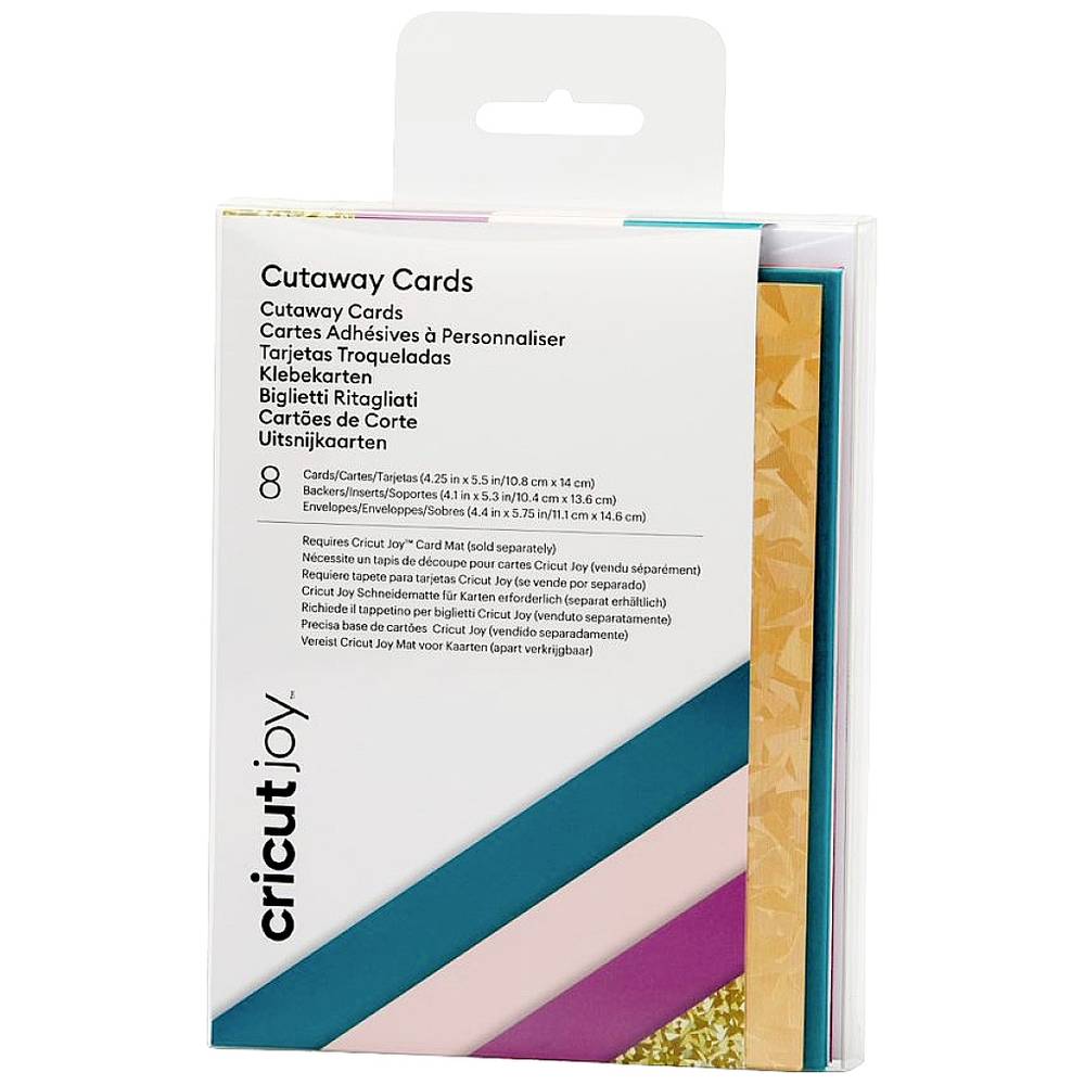 Cricut cut-away kaarten | corsage | R20 | 10,8x14cm |  8 stuks
