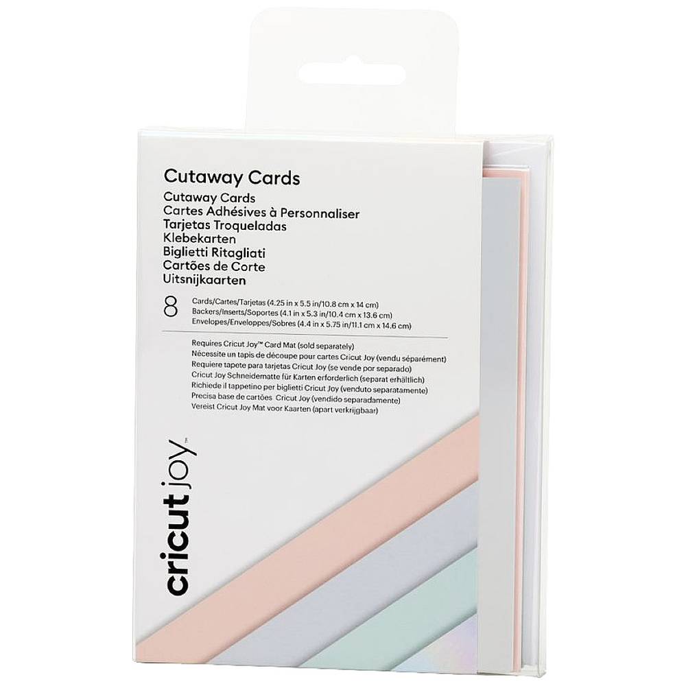 Cricut cut-away kaarten | pastel | R20 | 10,8 x14cm | 8 stuks