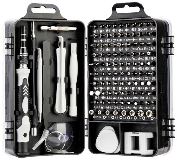 Joy-it WE-0001 WE-0001 Gereedschapsset Universeel, Smartphone, Electricien, Doe-het-zelver, Leerling, Modelbouw Incl. koffer 115-delig