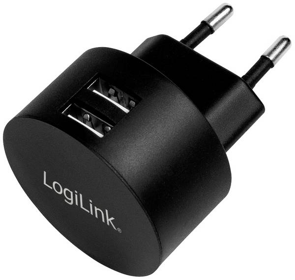 LogiLink Ladegerät USB-oplader 10.5 W 2x USB-A Zwart Binnen