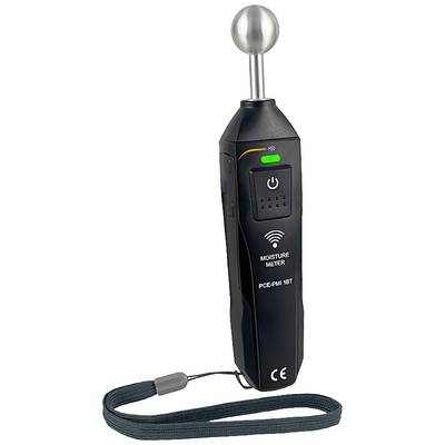 Vochtigheidsmeter met display en bolsensor. Toont vochtigheidswaardes en is voorzien van een handlus voor gemakkelijke bediening.