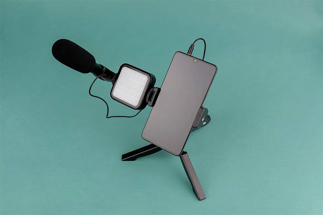 DÖRR Vlogging Kit VL-5 LED-videolamp Aantal LED's: 35 Bi-Color-10