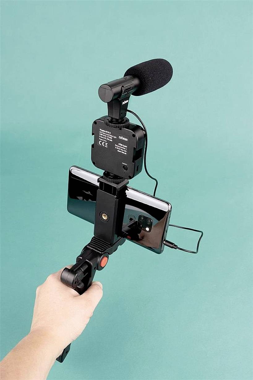 DÖRR Vlogging Kit VL-5 LED-videolamp Aantal LED's: 35 Bi-Color-11