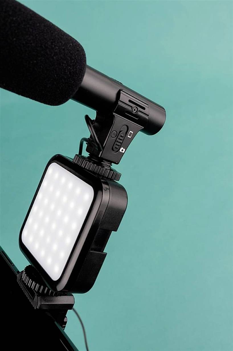 DÖRR Vlogging Kit VL-5 LED-videolamp Aantal LED's: 35 Bi-Color-12