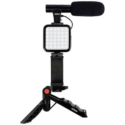 DÖRR Vlogging Kit VL-5 LED-videolamp Aantal LED's: 35 Bi-Color
