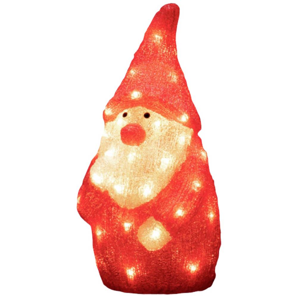 Konstsmide 6243-103 Acryl figuur Energielabel: G (A G) Kerstman Warmwit LED Rood, Wit