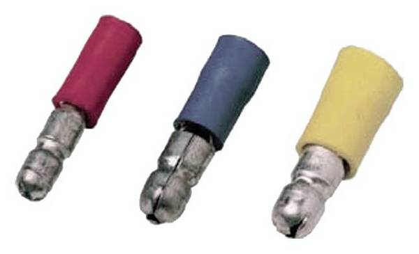 Intercable 180864 Ronde connector 0.50 mm² 1 mm² Stift-Ø: 4 mm Deels geïsoleerd Rood 1 stuk(s)