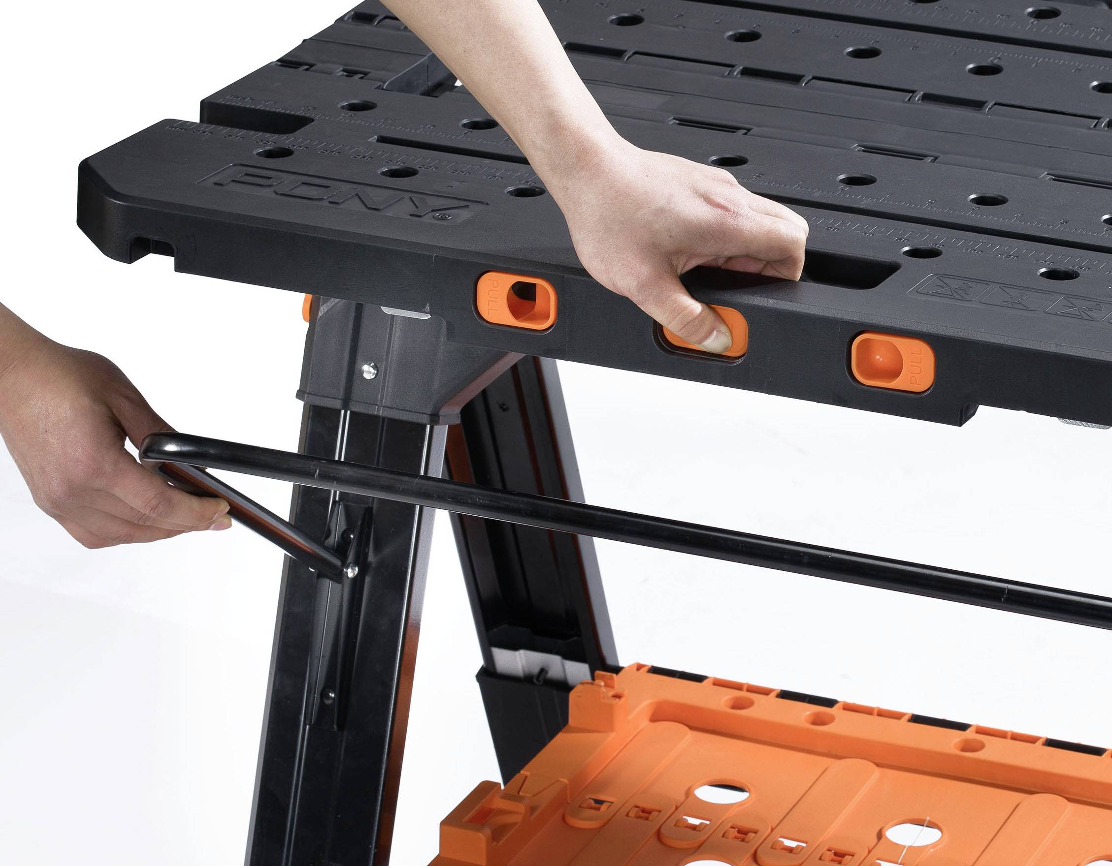 JORGENSEN 60300 Inklapbare werkbank (b x h x d) 788 x 675 x 145 mm Geel-oranje-11