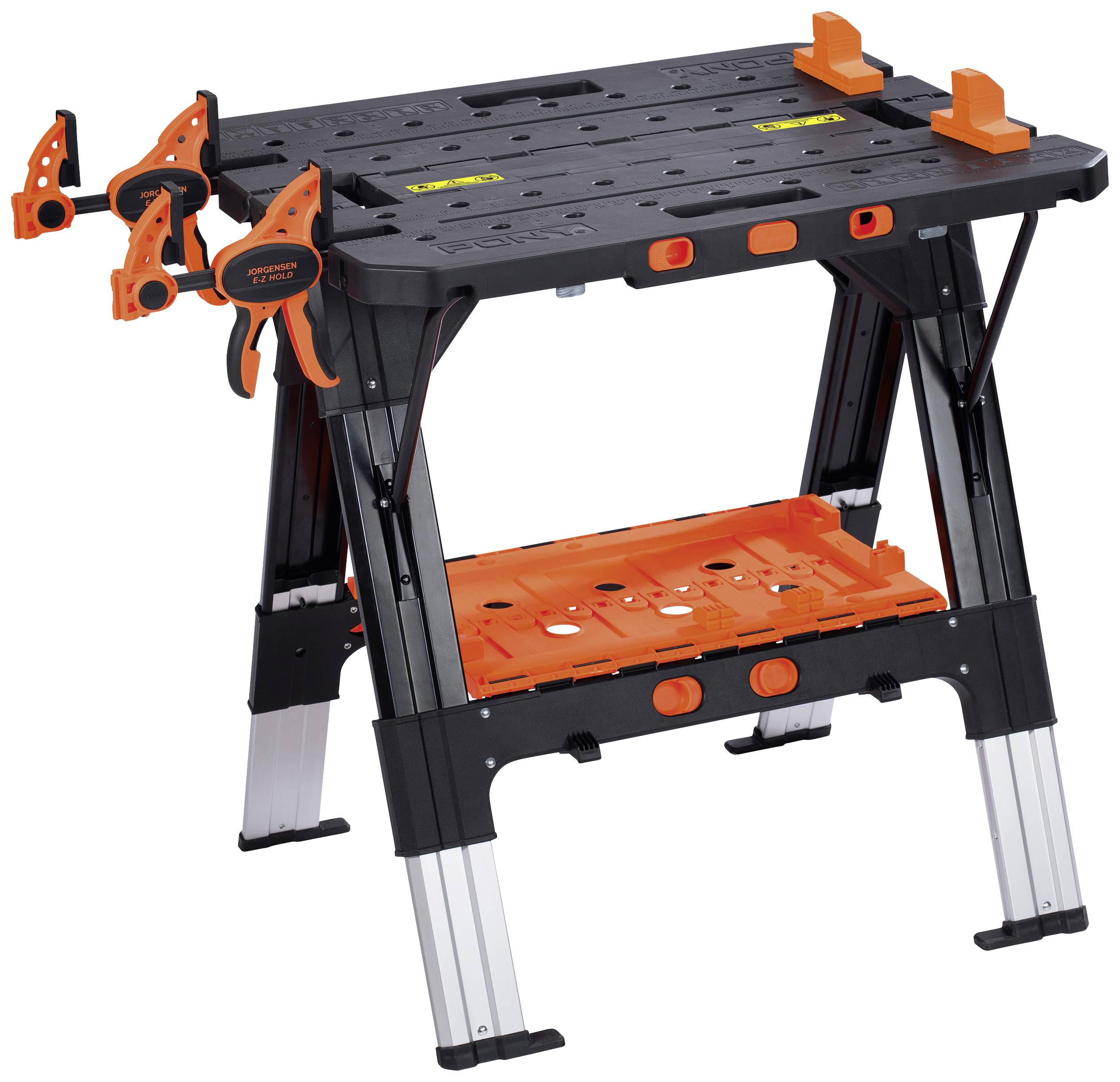 JORGENSEN 60300 Inklapbare werkbank (b x h x d) 788 x 675 x 145 mm Geel-oranje-1