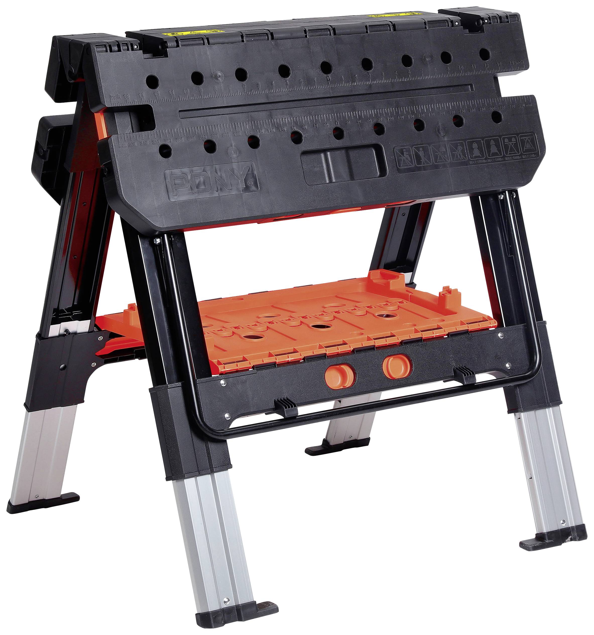 JORGENSEN 60300 Inklapbare werkbank (b x h x d) 788 x 675 x 145 mm Geel-oranje-2