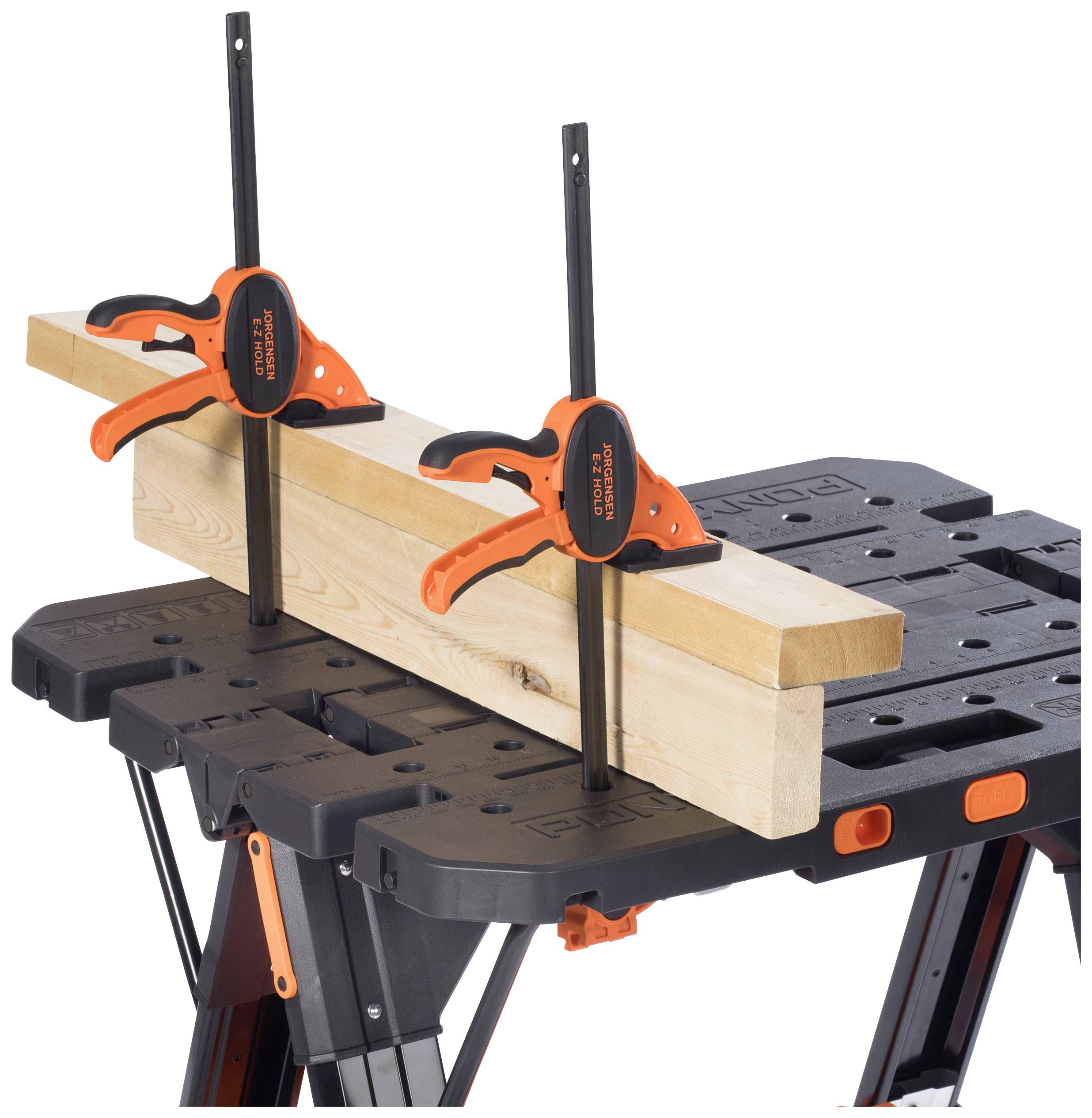 JORGENSEN 60300 Inklapbare werkbank (b x h x d) 788 x 675 x 145 mm Geel-oranje-3