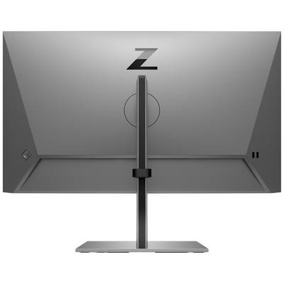 Een moderne computerscherm in het grijs, gezien van achteren. Een opvallende 'Z' is bovenaan in het midden van het scherm geplaatst.