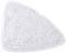Driehoekige witte reinigingsdoek met gestructureerd oppervlak, geschikt voor huishoudelijke schoonmaakwerkzaamheden.