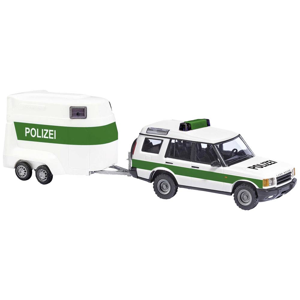Busch 51936 H0 Land Rover Discovery Polizei met paardentrailer