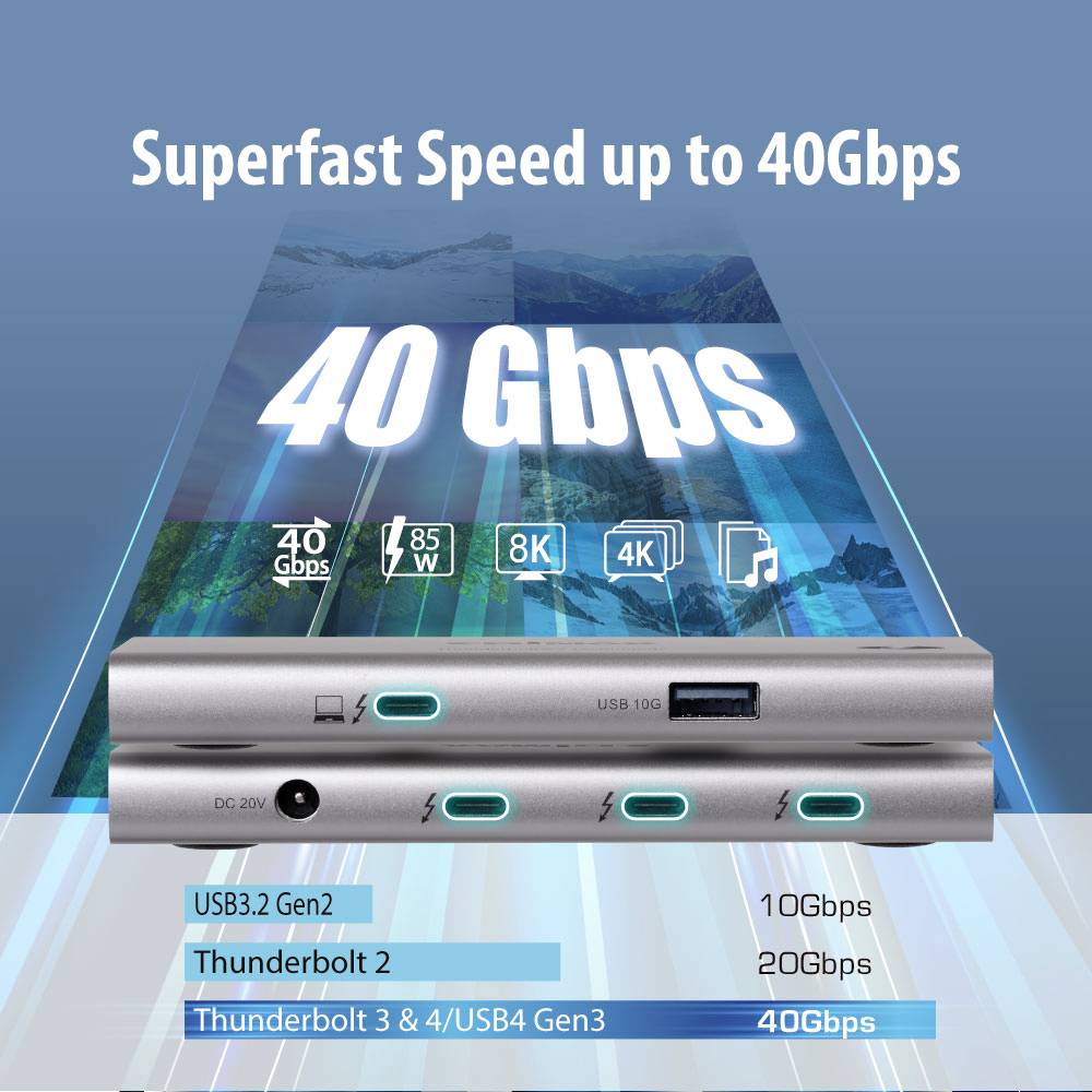 EDIMAX TD-405BP 5-in-1 Thunderbolt™ 4 Mini Docking Station Thunderbolt 4 dockingstation Geschikt voor merk (dockingstati-2