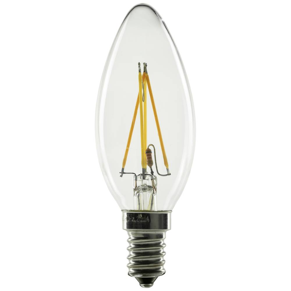 Segula 55241 LED-lamp Energielabel G (A - G) E14 Kaars 3.2 W = 26 W Barnsteen (Ø x l) 35 mm x 100 mm 1 stuk(s)