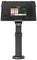 Een tablet in verticale stand toont een betalingsbevestigingspagina met bedrag, fooi, totaalbedrag en wisselgeldopties.