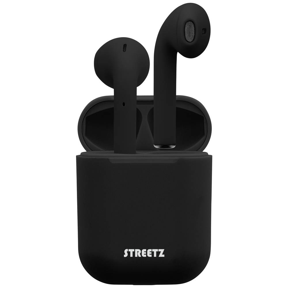 STREETZ TWS-0003 In Ear headset Bluetooth Stereo Zwart Afstandsbediening, Headset, Oplaadbox