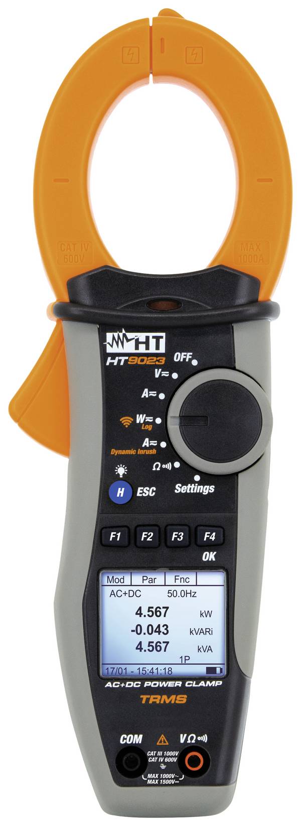 HT Instruments HT9023 Stroomtang Digitaal Datalogger CAT III 1000 V, CAT IV 600 V