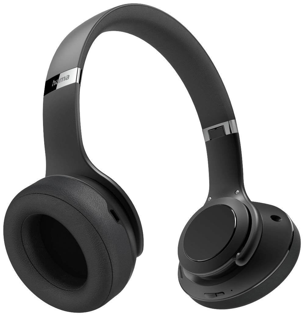 Zwarte draadloze over-ear koptelefoon met gepolsterde oorschelpen en een verstelbare hoofdband, geschikt voor muziek en gesprekken.